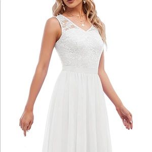 White Bridesmaid Dress